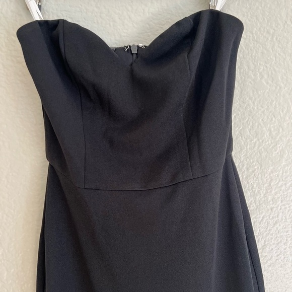 NWOT Dramatic Fanatic Black Strapless Tulle Trumpet Maxi Dress - Picture 4 of 8